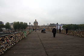 paris bridge with locks