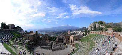 taormina sicily panoramic