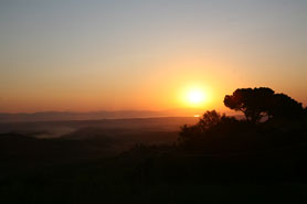 sunrise tuscany italy